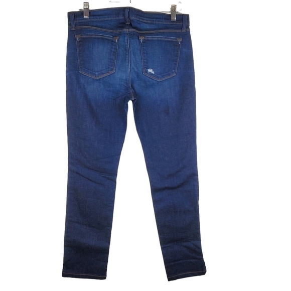 J Brand Rail Jeans Alta‎ 31 Midrise Skinny Stretch Distressed 8112C006 Dark Wash - Picture 2 of 14